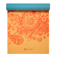 Gaiam Reversible Elephant Yoga Mat (6mm) Reverse top rolled