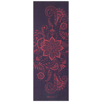 Gaiam Premium Aubergine Swirl Yoga Mat (6mm) flat