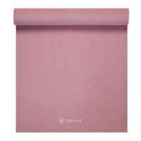 Gaiam Classic Solid Color Yoga Mat (5mm) Lilac top rolled