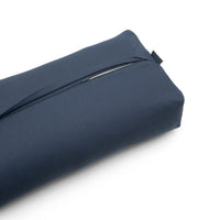 b, halfmoon Essential Cotton Rectangular Bolster Ink bottom zipper detail