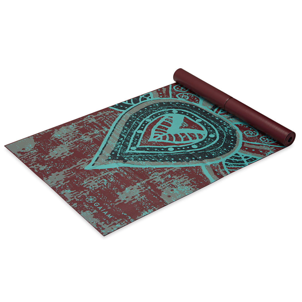 Gaiam Foldable Yoga Mat (2mm) Be Free angled