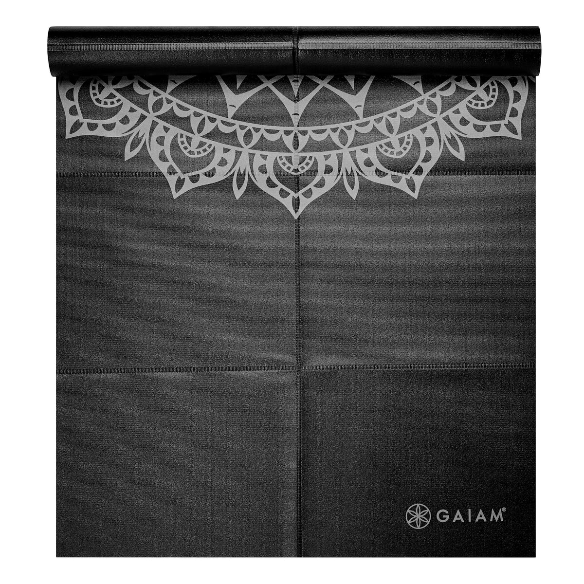 Gaiam Foldable Yoga Mat (2mm) Midnight Marrakesh top rolled